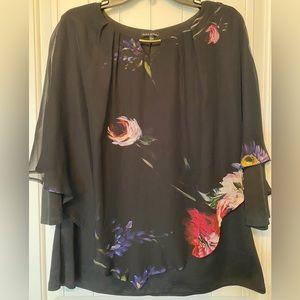 Ava & Grace chiffon layered pullover blouse. EUC.